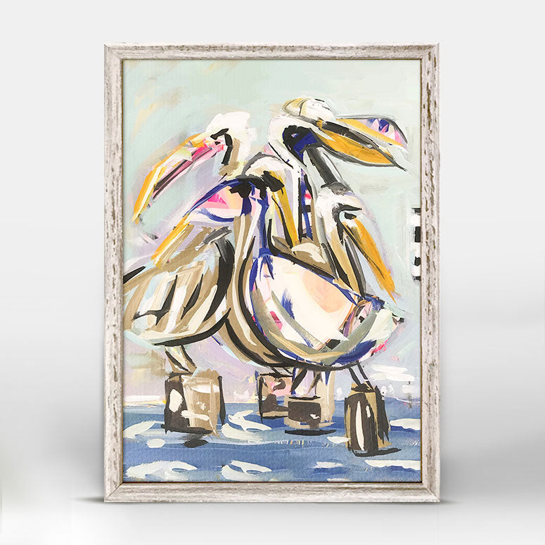 Pelican Pod Mini Framed Canvas