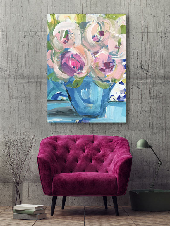 Saturday Flowers Canvas Wall Art