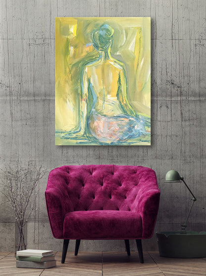 Seated Figure Canvas Wall Art