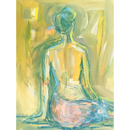 Seated Figure Canvas Wall Art