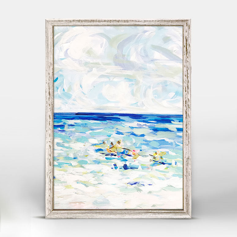 Blue Waves Mini Framed Canvas