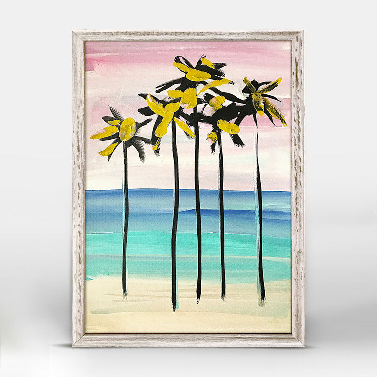Palms Abstract Mini Framed Canvas