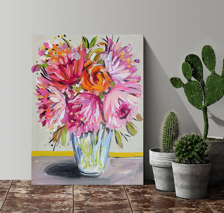 Peonies and Roses Canvas Wall Art
