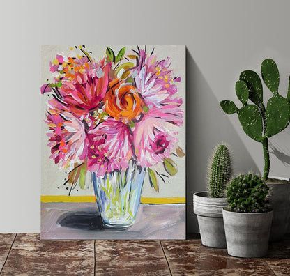 Peonies and Roses Canvas Wall Art