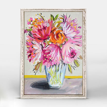 Peonies and Roses Mini Framed Canvas