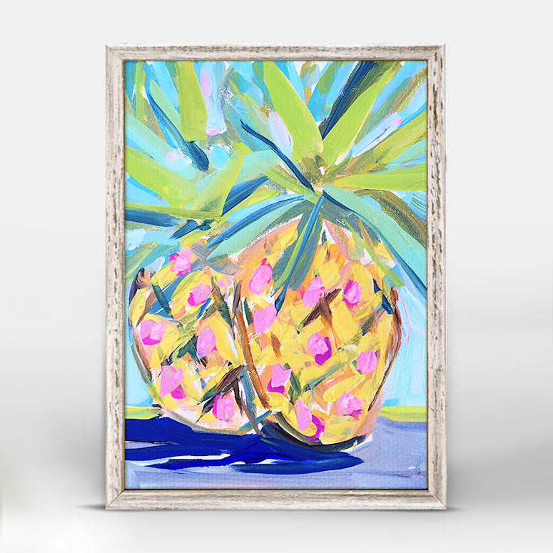 Pineapples Abstract Mini Framed Canvas