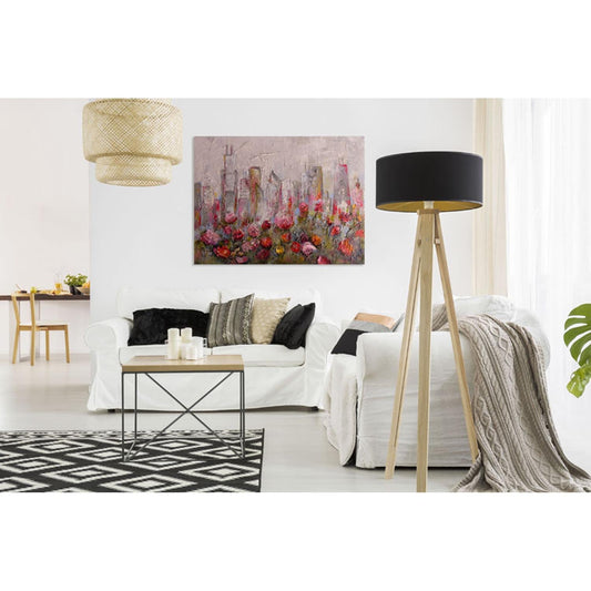 Floral City Canvas Wall Art - GreenBox Art