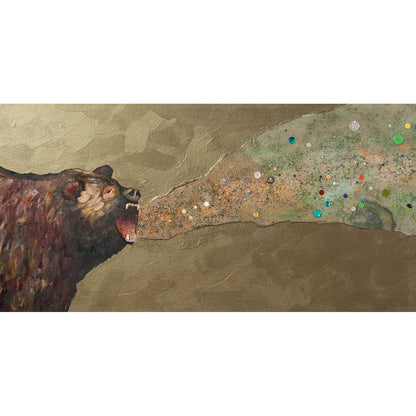 Grizzly Growl Canvas Wall Art