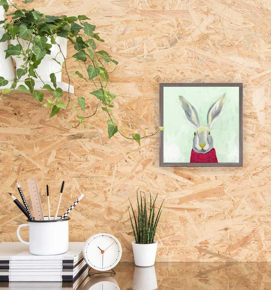 Warm Bunny Mini Framed Canvas - GreenBox Art