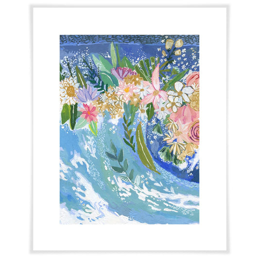 Flora & A Wave Art Prints