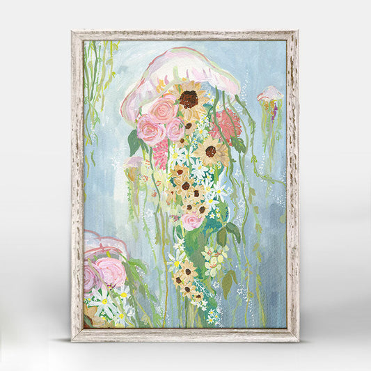 Flora & The Jellyfish Mini Framed Canvas