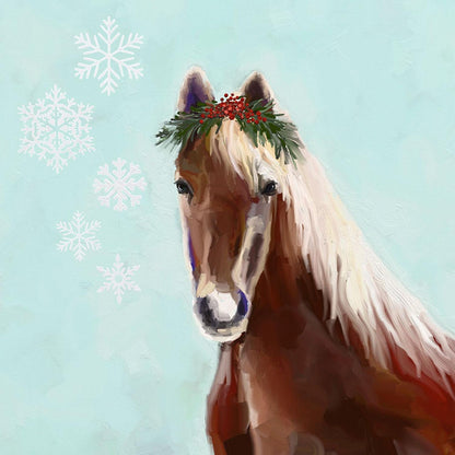Holiday - Festive Horse Canvas Wall Art