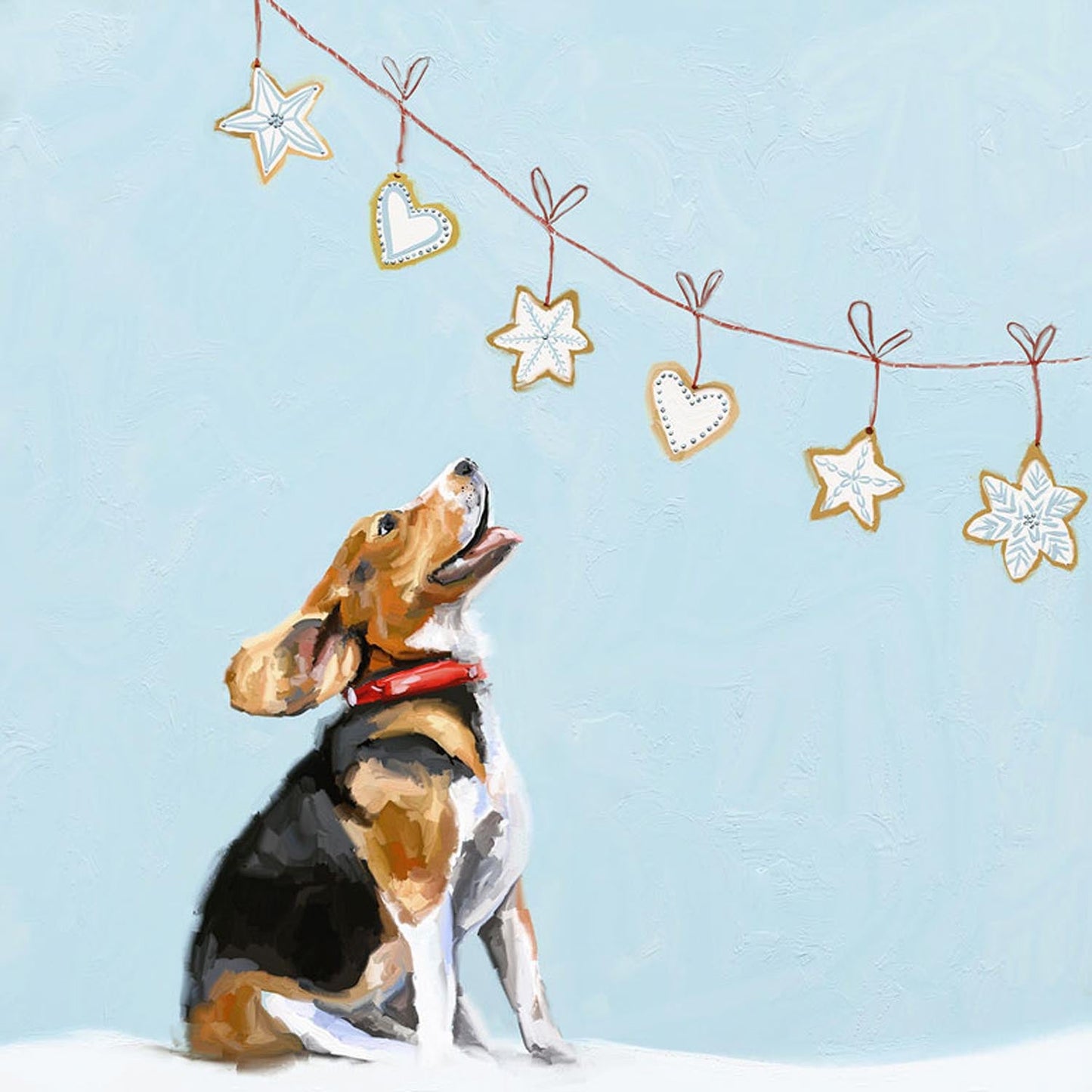 Holiday - Dog Dreaming Of Cookies Canvas Wall Art