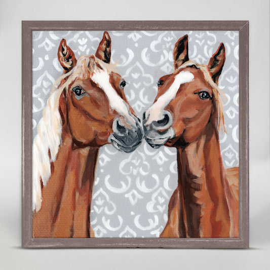 Nuzzle Noses Mini Framed Canvas