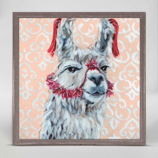 Peruvian Llama Mini Framed Canvas