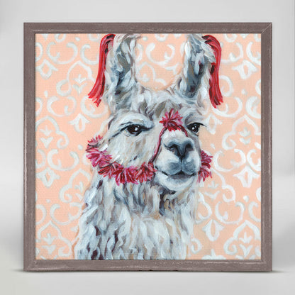 Peruvian Llama Mini Framed Canvas - GreenBox Art