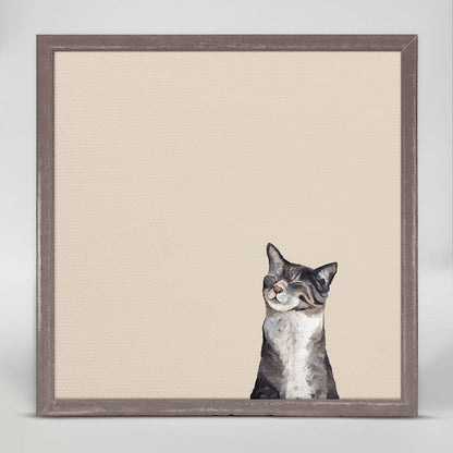 Feline Friends - Happy Tabby Mini Framed Canvas