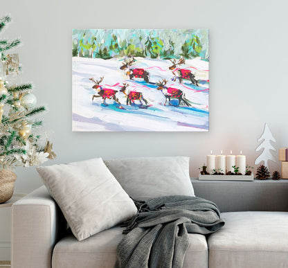 Holiday - Reindeer Ready Canvas Wall Art