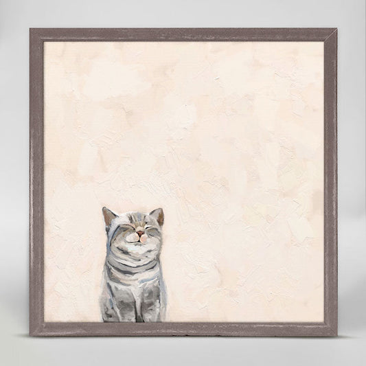 Feline Friends - Cat On Pink Mini Framed Canvas