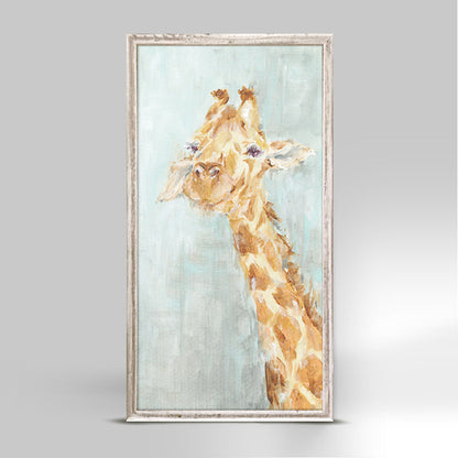 Sweet Giraffe Mini Framed Canvas