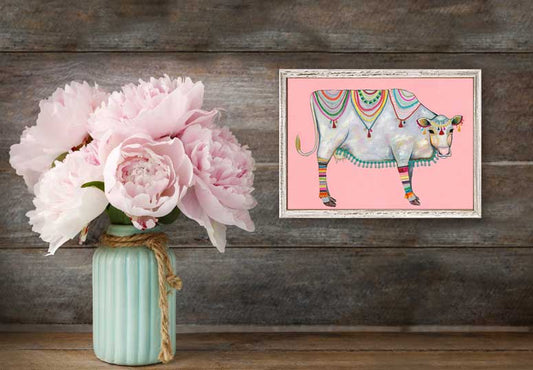 Queen Of The Pasture - Pink Mini Framed Canvas - GreenBox Art