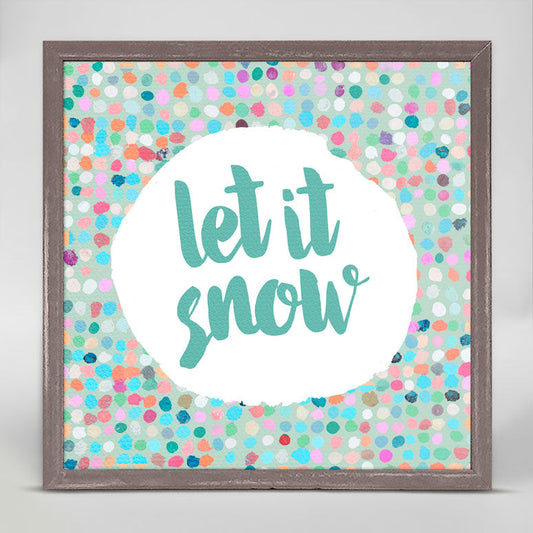 Holiday - Let It Snow Mini Framed Canvas - GreenBox Art