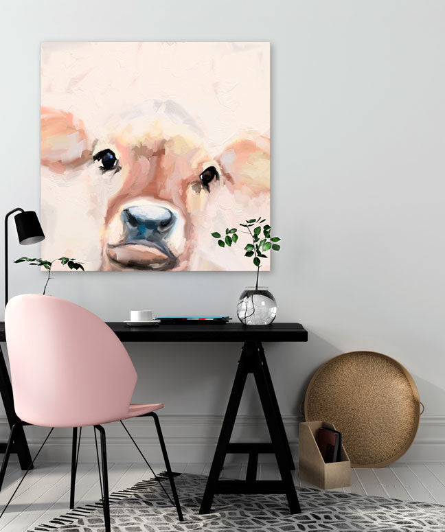 Adored Cow Canvas Wall Art