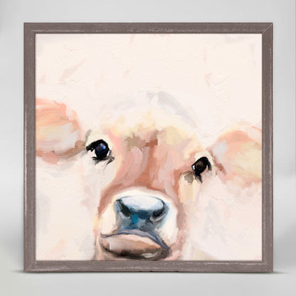 Adored Cow Mini Framed Canvas