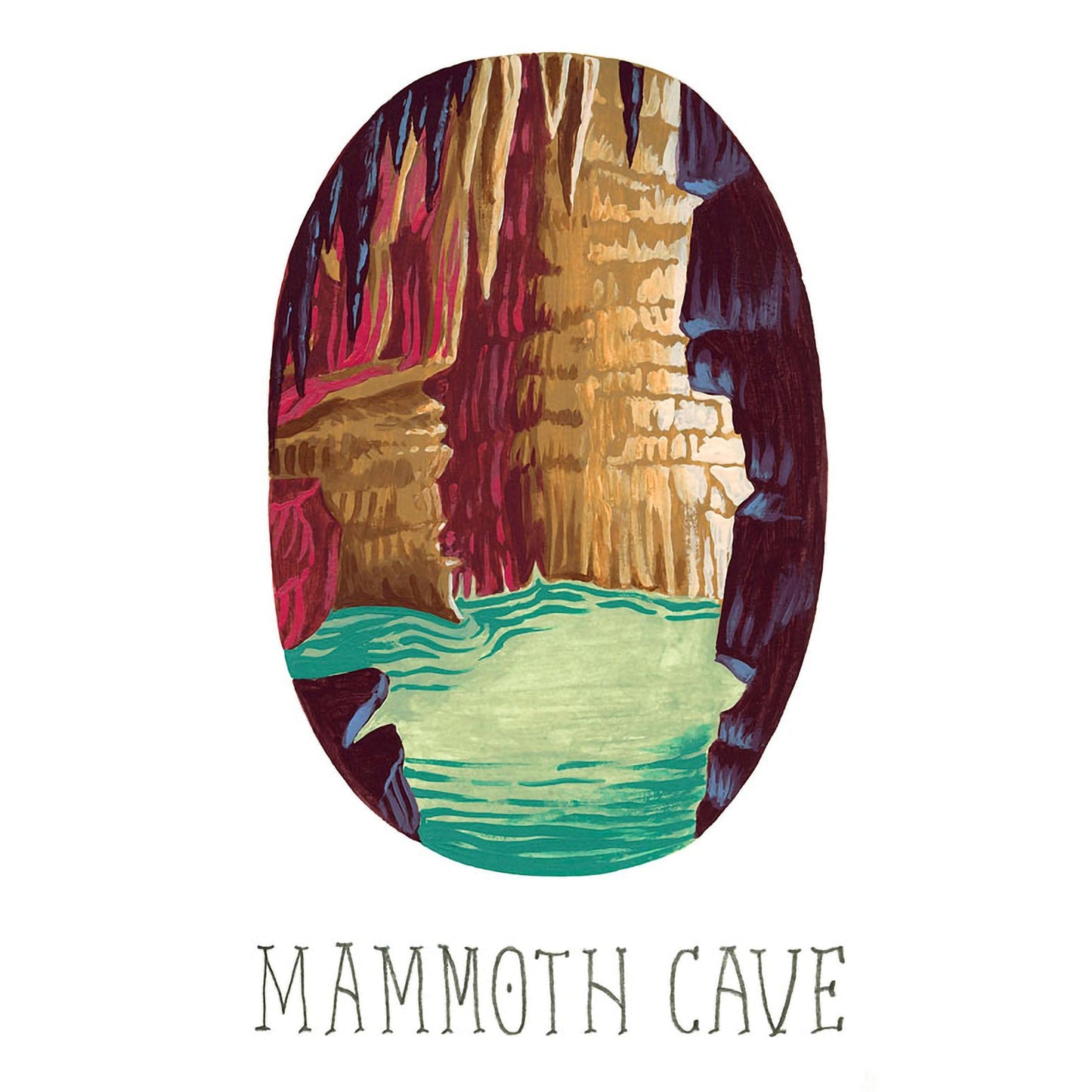 National Parks - Mammoth Cave Canvas Wall Art - GreenBox Art