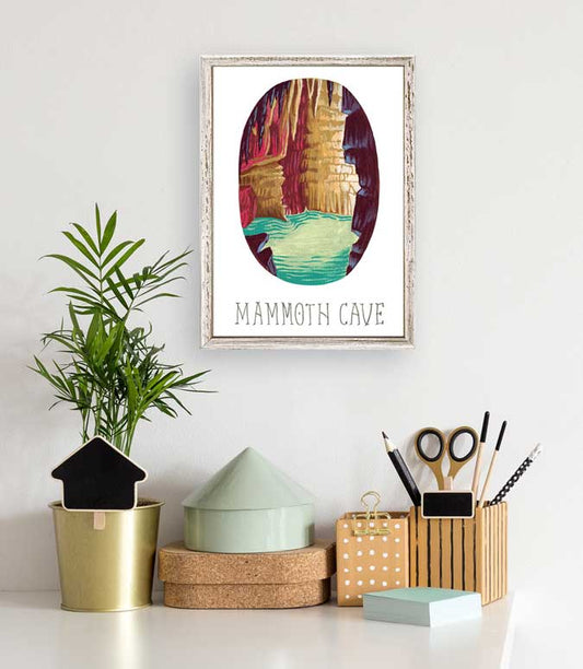 National Parks - Mammoth Cave Mini Framed Canvas - GreenBox Art