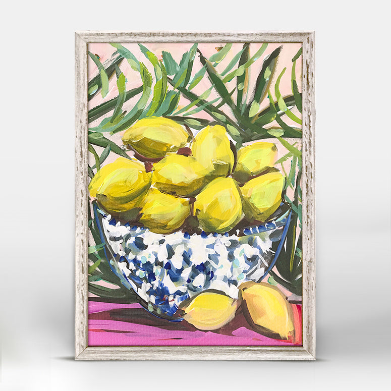 Citrus - Lemons Mini Framed Canvas