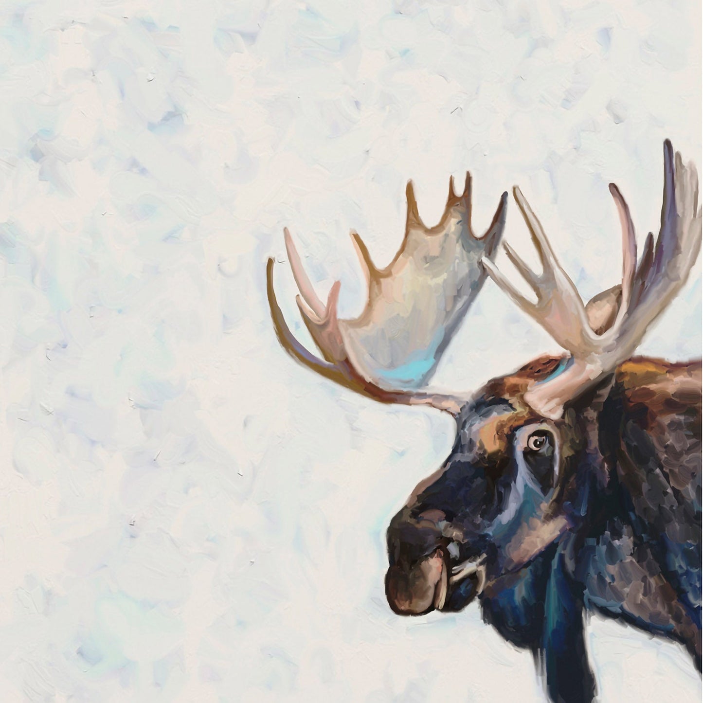 Adult Moose Canvas Wall Art