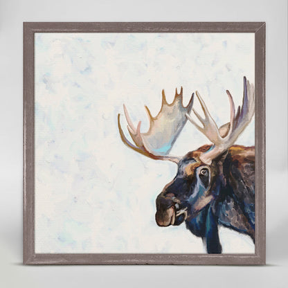 Adult Moose Mini Framed Canvas