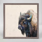 Adult Bison Mini Framed Canvas