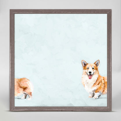 Best Friend - Silly Corgi Mini Framed Canvas