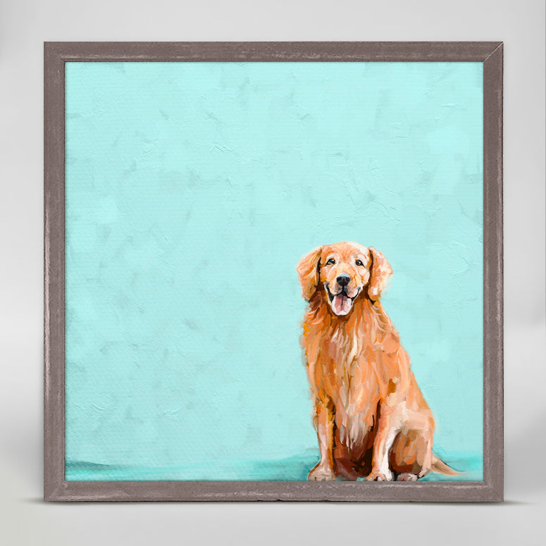 Best Friend - Sweet Golden Retriever Mini Framed Canvas