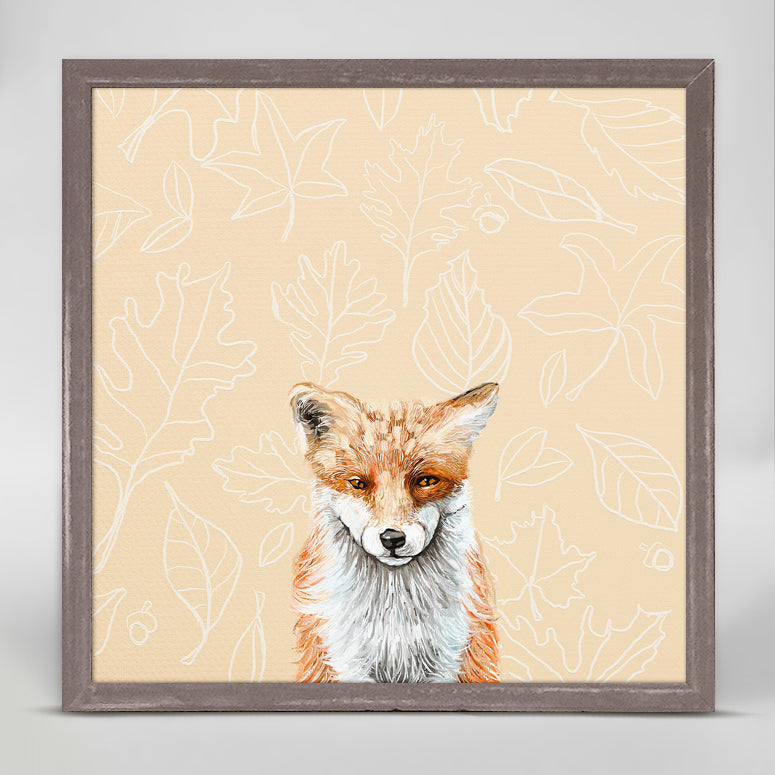 Fall - Thankful Fox Mini Framed Canvas