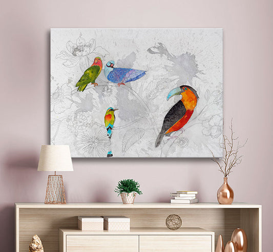 Tropical Birds - 1 Canvas Wall Art