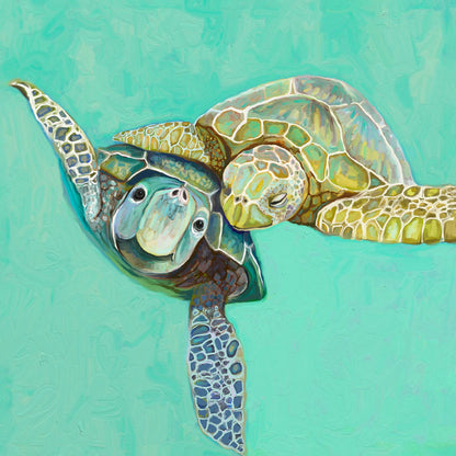 Sea Turtle Honeymoon Canvas Wall Art