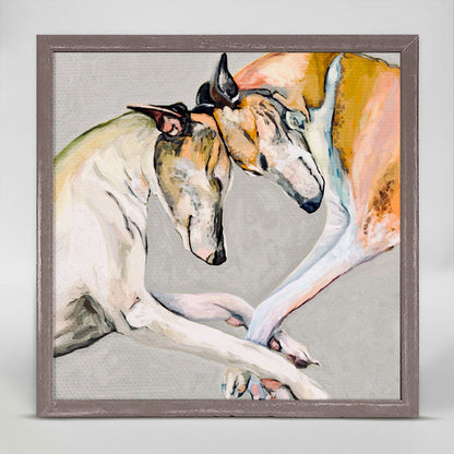 Best Friend - Greyhounds Mini Framed Canvas
