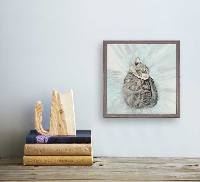 Feline Friends - Snuggle Kitten Mini Framed Canvas