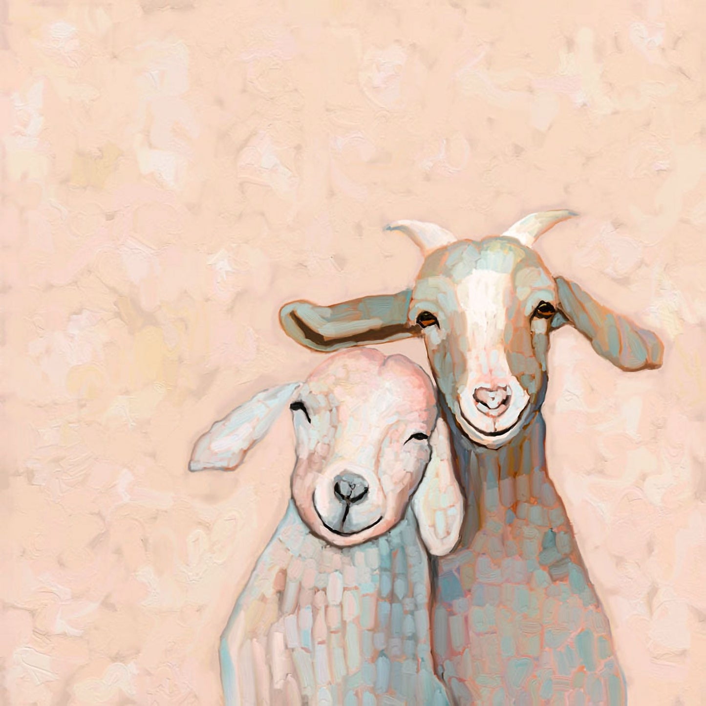 Goat Friends Canvas Wall Art