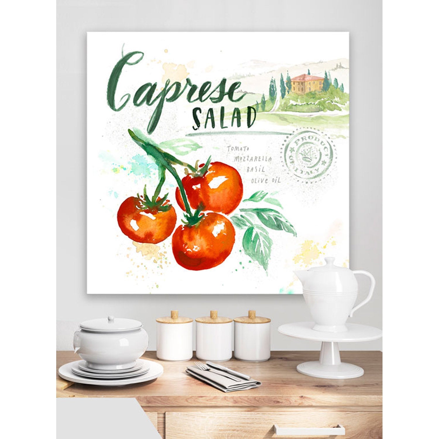 Portrait Of Tuscany - Caprese Canvas Wall Art - GreenBox Art