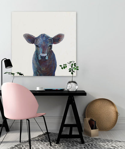 How Now Black Cow Canvas Wall Art