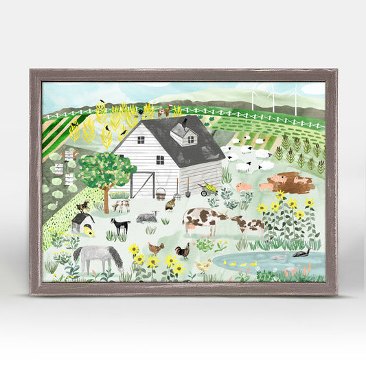 Farm Life Mini Framed Canvas