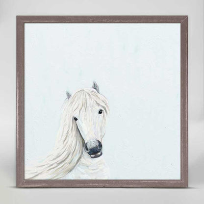 Blue Horse Mini Framed Canvas - GreenBox Art