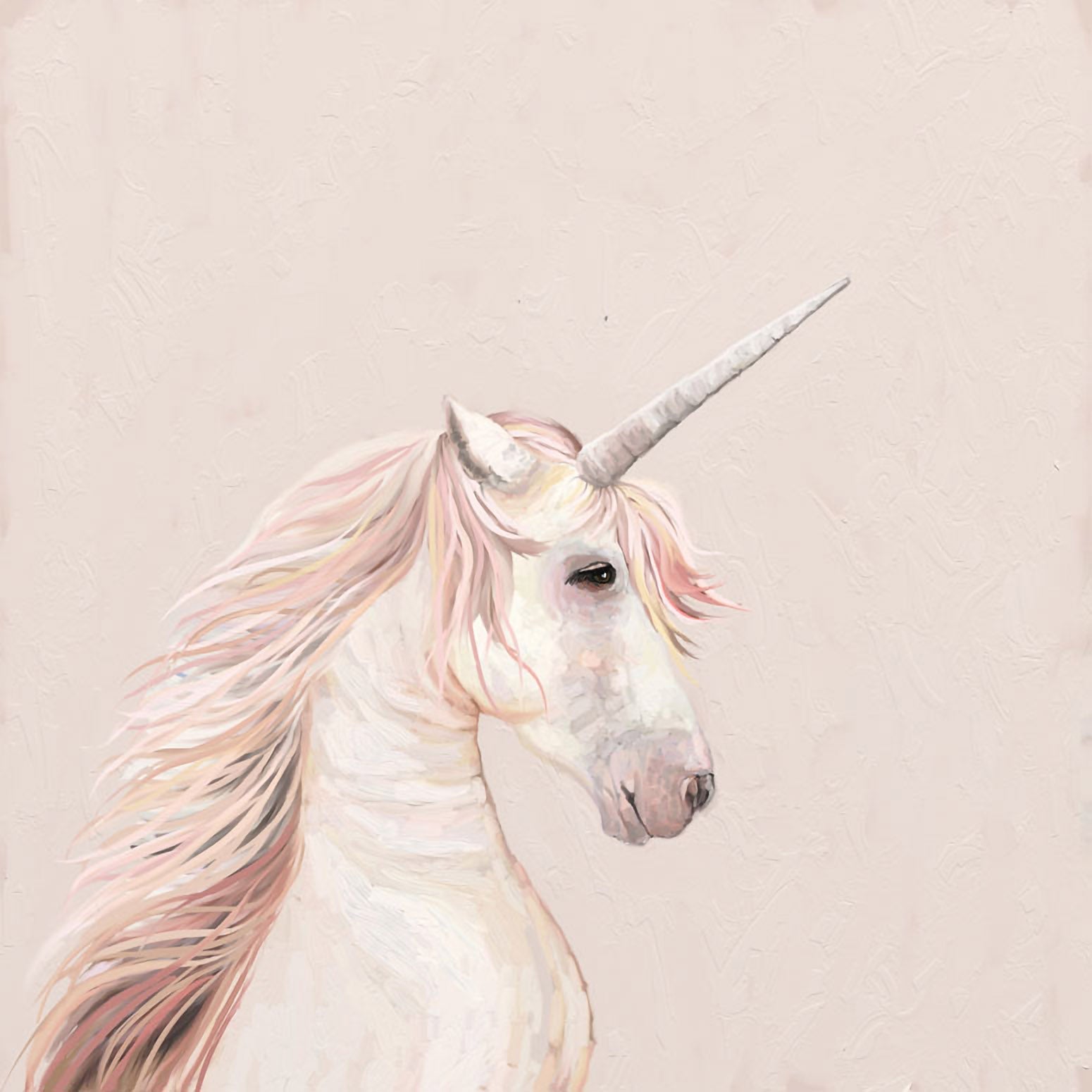 Pink Unicorn Canvas Wall Art - GreenBox Art