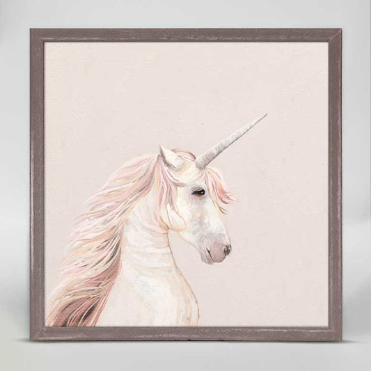 Pink Unicorn Mini Framed Canvas