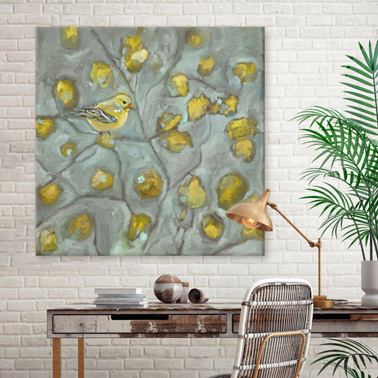 Forsythia Sun 1 Canvas Wall Art - GreenBox Art