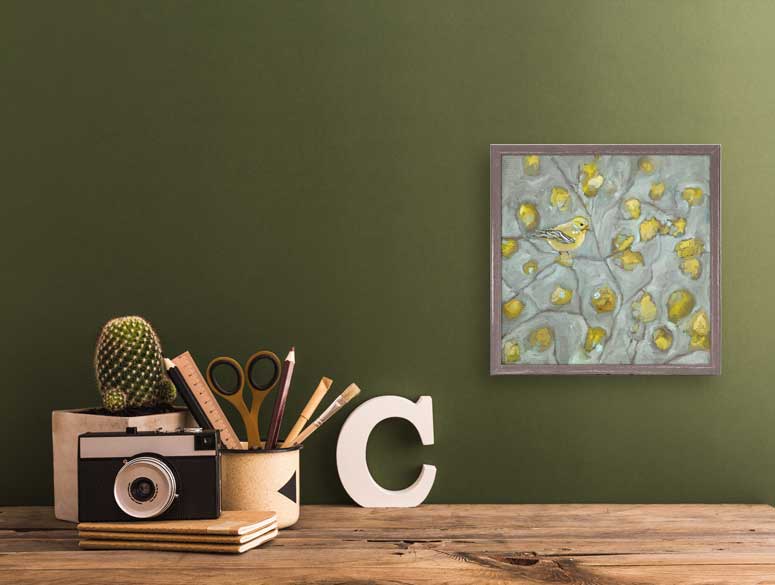 Forsythia Sun 1 Mini Framed Canvas - GreenBox Art